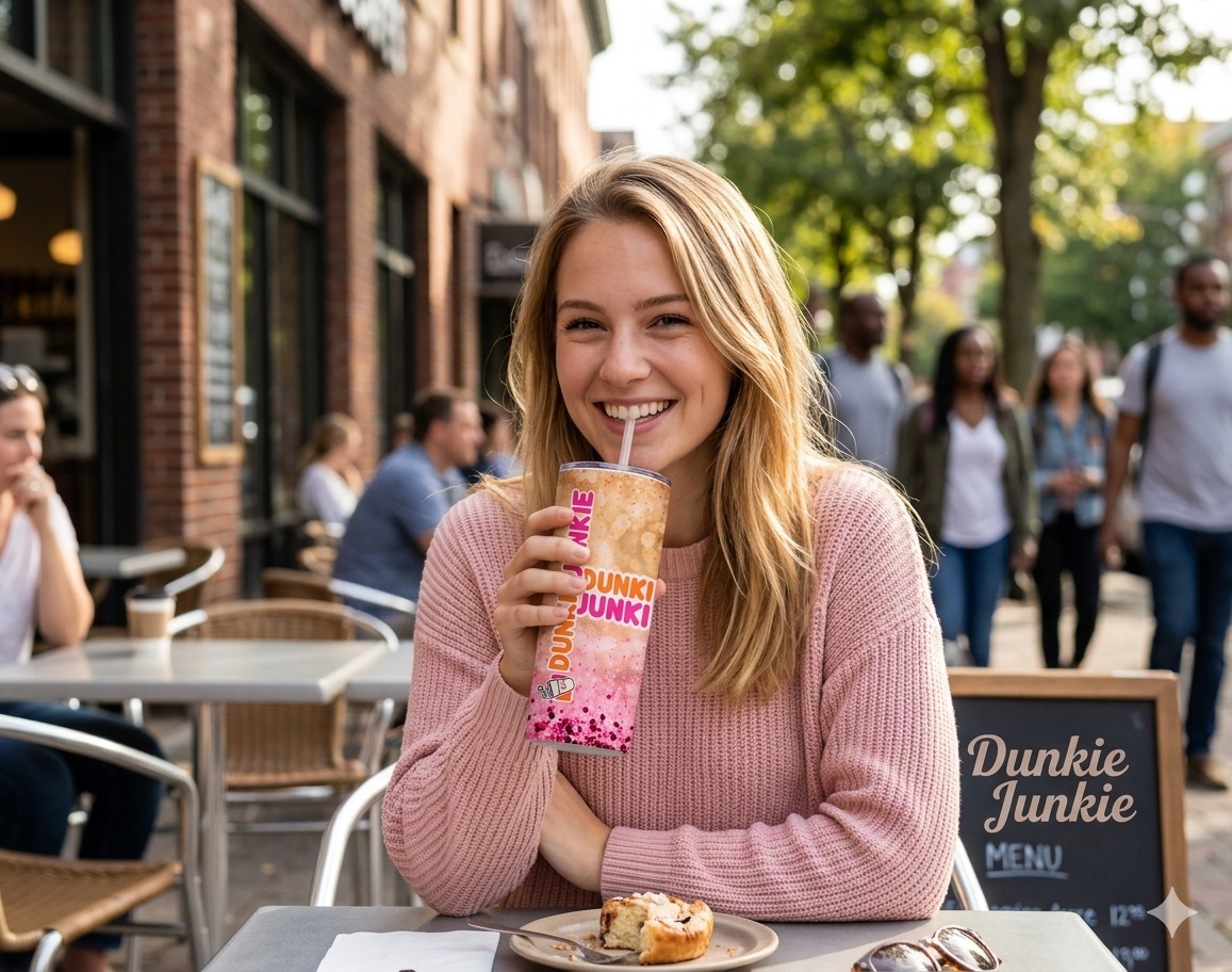 Dunkie Junkie Dunkin' 20 oz Skinny Stainless Steel Tumbler - Uneek Boutique by Dee