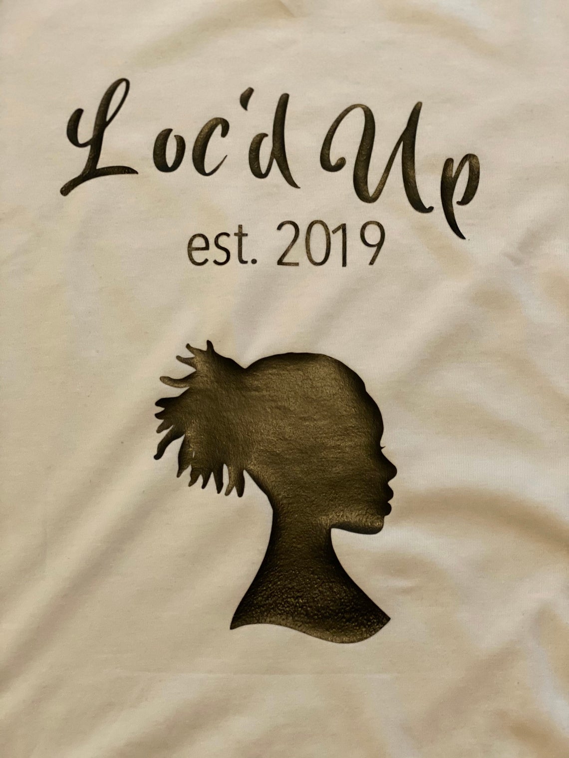 Loc Shirt for women with established date for loc anniversary