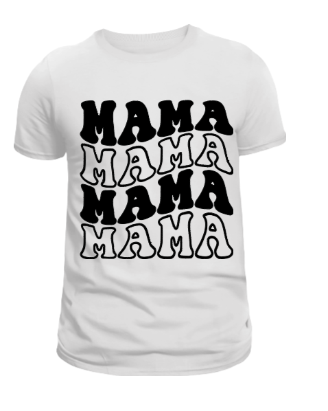 Mama retro white shirt