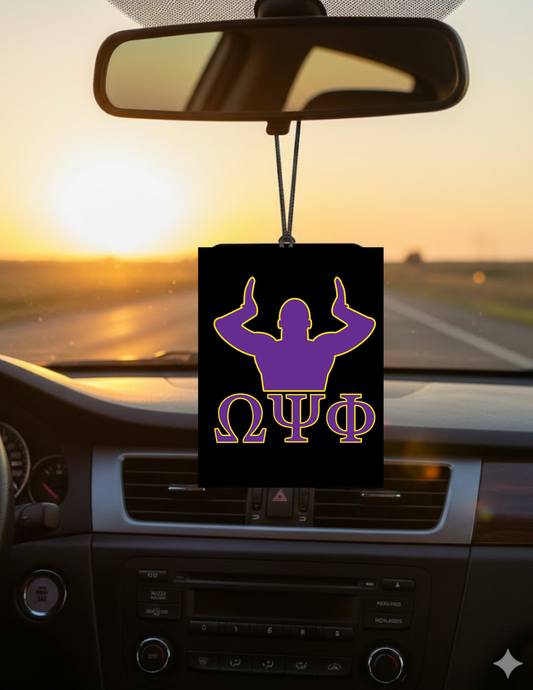 Omega Psi Phi Car Air Freshener - Uneek Boutique by Dee