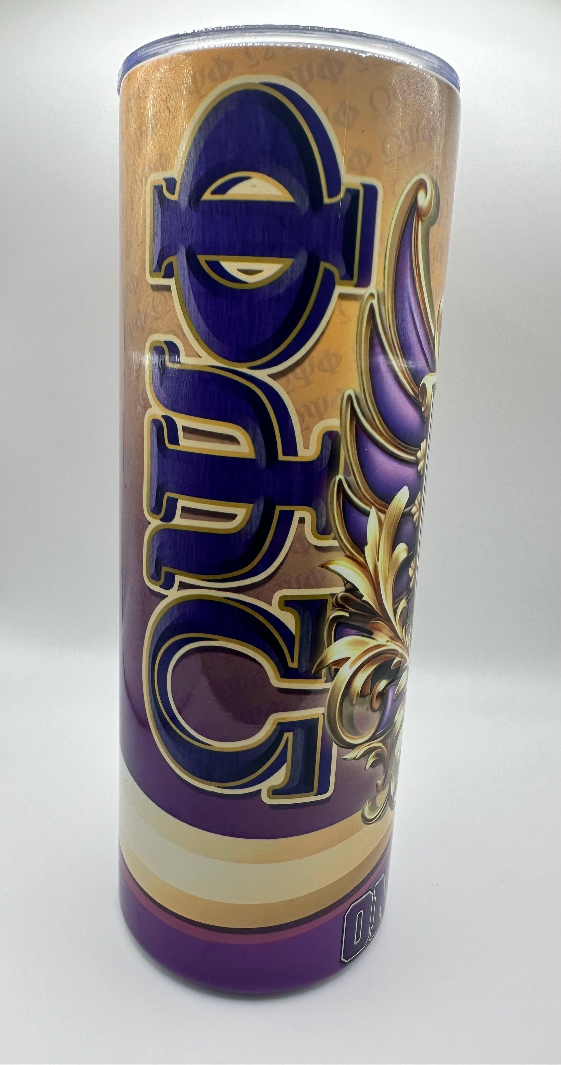 Omega Psi Phi 20oz Stainless Steel Tumbler - Uneek Boutique by Dee