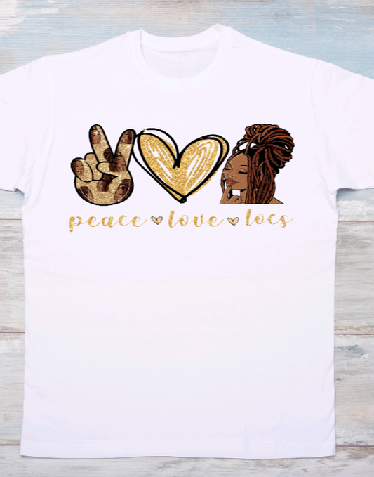 Peace Love Locs Graphic T-Shirt