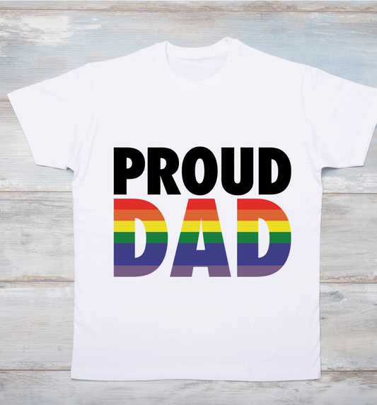 Proud Dad Pride Father's Day Graphic T-Shirt