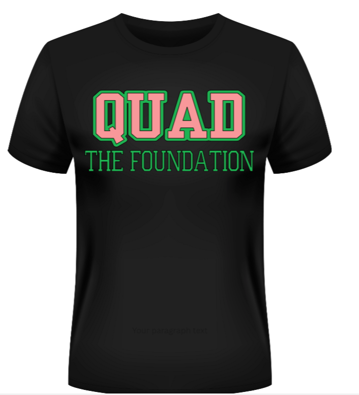Quad Club #4 The Foundation Greek Sorority T-Shirt - Uneek Boutique by Dee