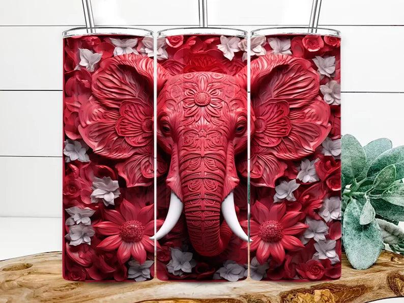 Red Elephant 20oz Stainless Steel Tumbler - Uneek Boutique by Dee
