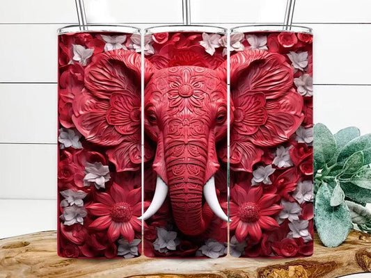 Red Elephant 20oz Stainless Steel Tumbler - Uneek Boutique by Dee