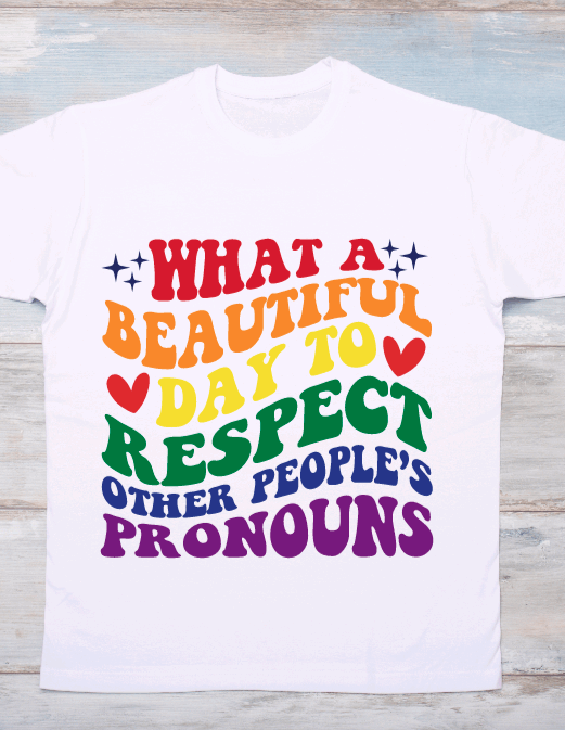 Respect Pronouns LGBTQ Graphic T-Shirt