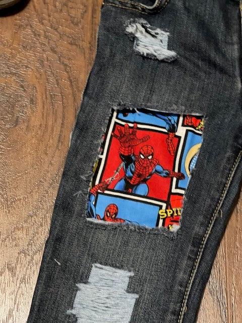 Distressed/Ripped Spiderman Straight Jeans (Jeans Only) - Uneek Boutique by Dee