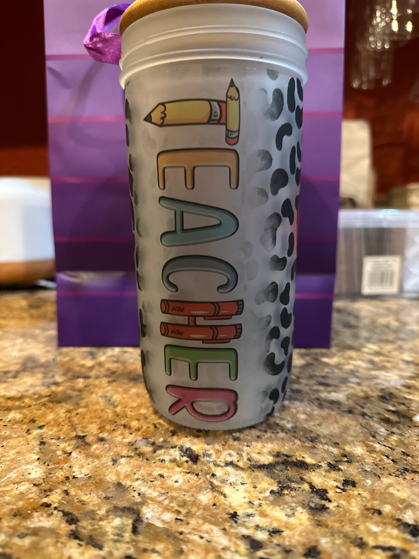 Teacher 16 oz. Glass Tumbler - Uneek Boutique by Dee