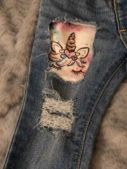 Distressed/Ripped Unicorn Skinny Jeans