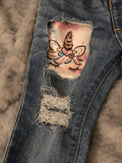 Distressed/Ripped Unicorn Skinny Jeans - Uneek Boutique by Dee
