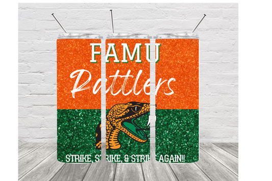 FAMU Rattlers Inspired 20oz Stainless Steel Tumbler