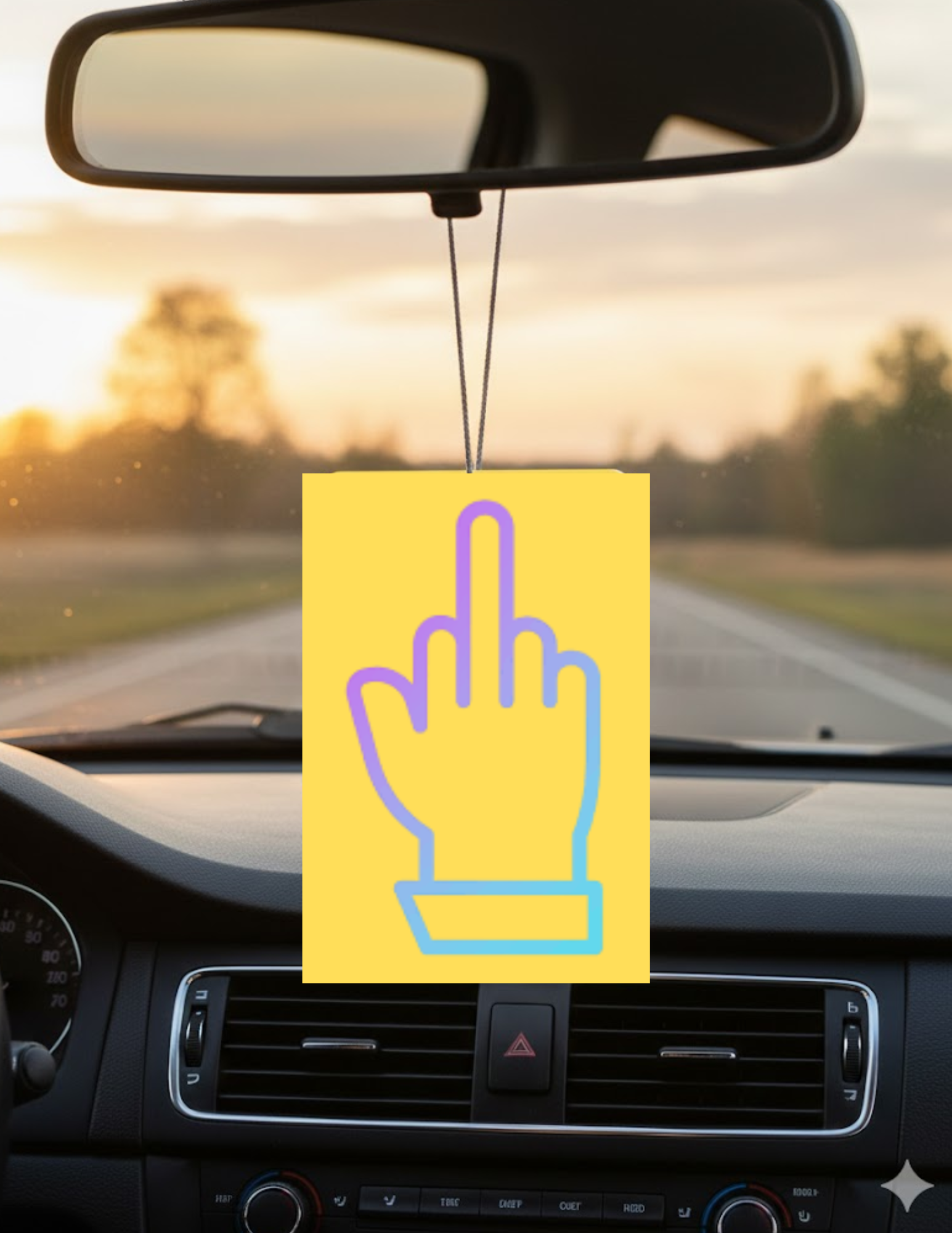 Middle Finger Car Air Freshener - Uneek Boutique by Dee