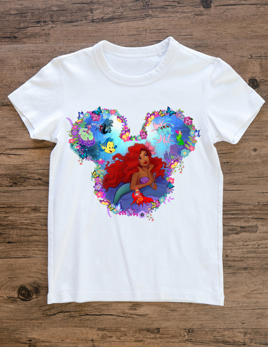 Little Mermaid African American Graphic T-Shirt (Adult Sizes) - Uneek Boutique by Dee