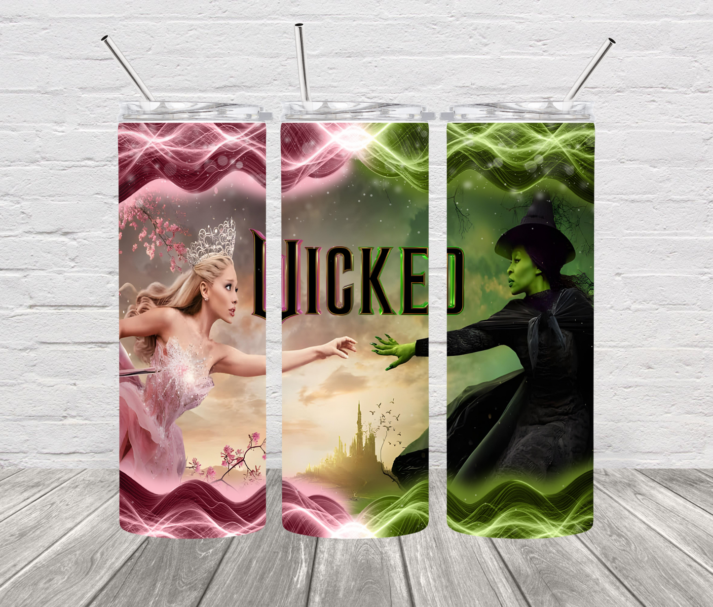 Glinda/Elphaba Inspired Wicked 20oz Stainless Steel Tumbler