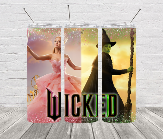 Glinda/Elphaba Inspired Wicked 20oz Stainless Steel Tumbler