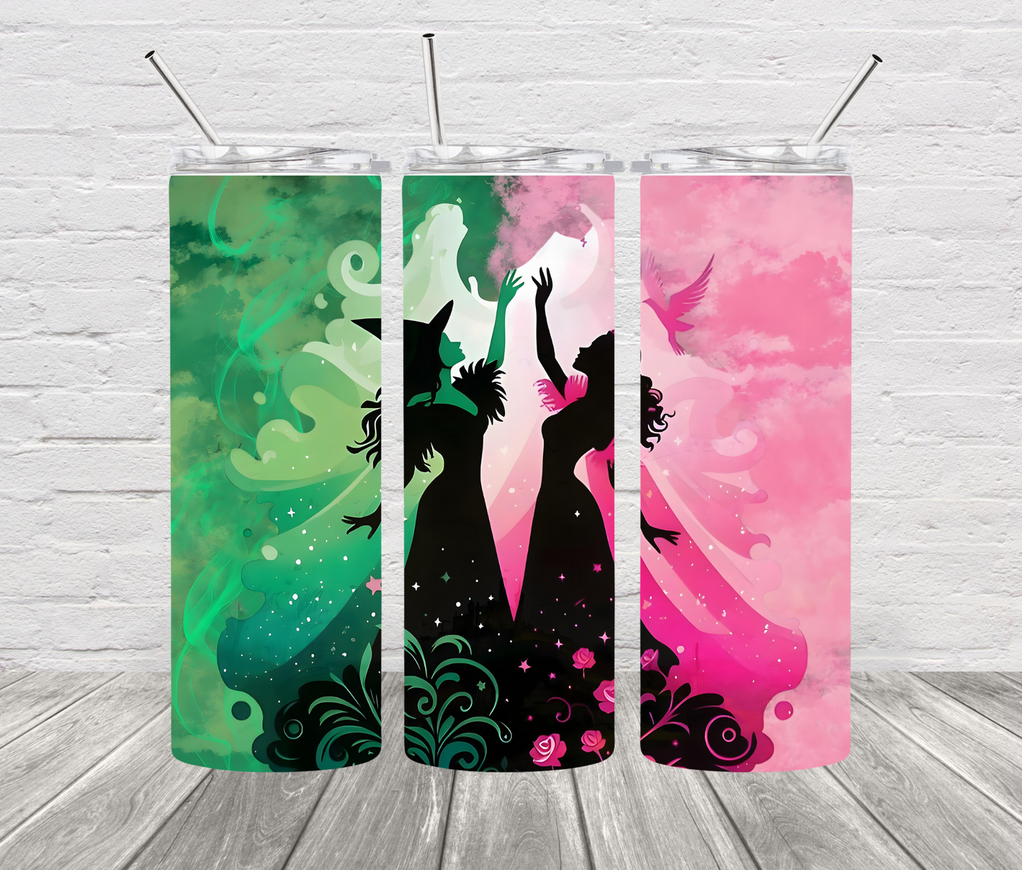 Glinda/Elphaba Inspired Wicked 20oz Stainless Steel Tumbler