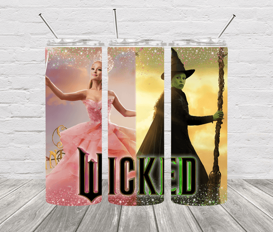 Glinda/Elphaba Inspired Wicked 20oz Stainless Steel Tumbler - Uneek Boutique by Dee