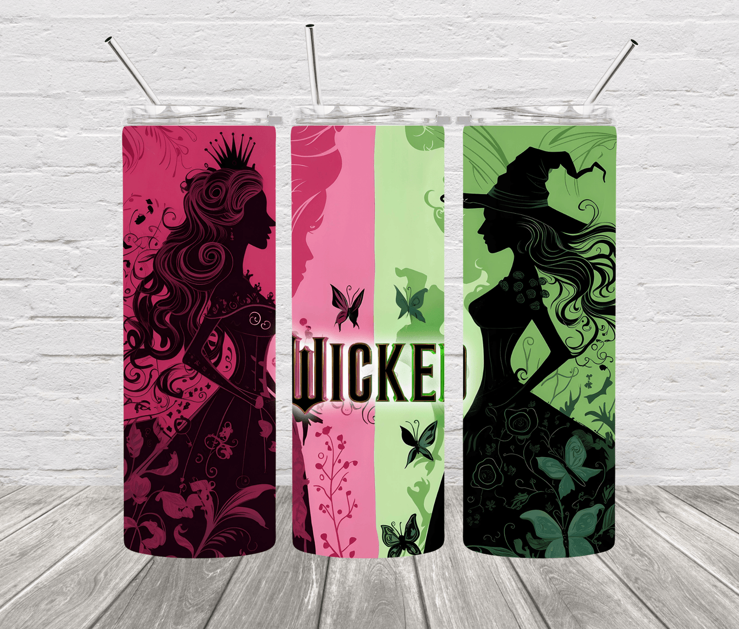 Glinda/Elphaba Inspired Wicked 20oz Stainless Steel Tumbler - Uneek Boutique by Dee