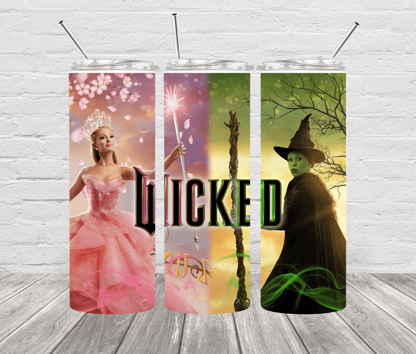 Glinda/Elphaba Inspired Wicked 20oz Stainless Steel Tumbler - Uneek Boutique by Dee