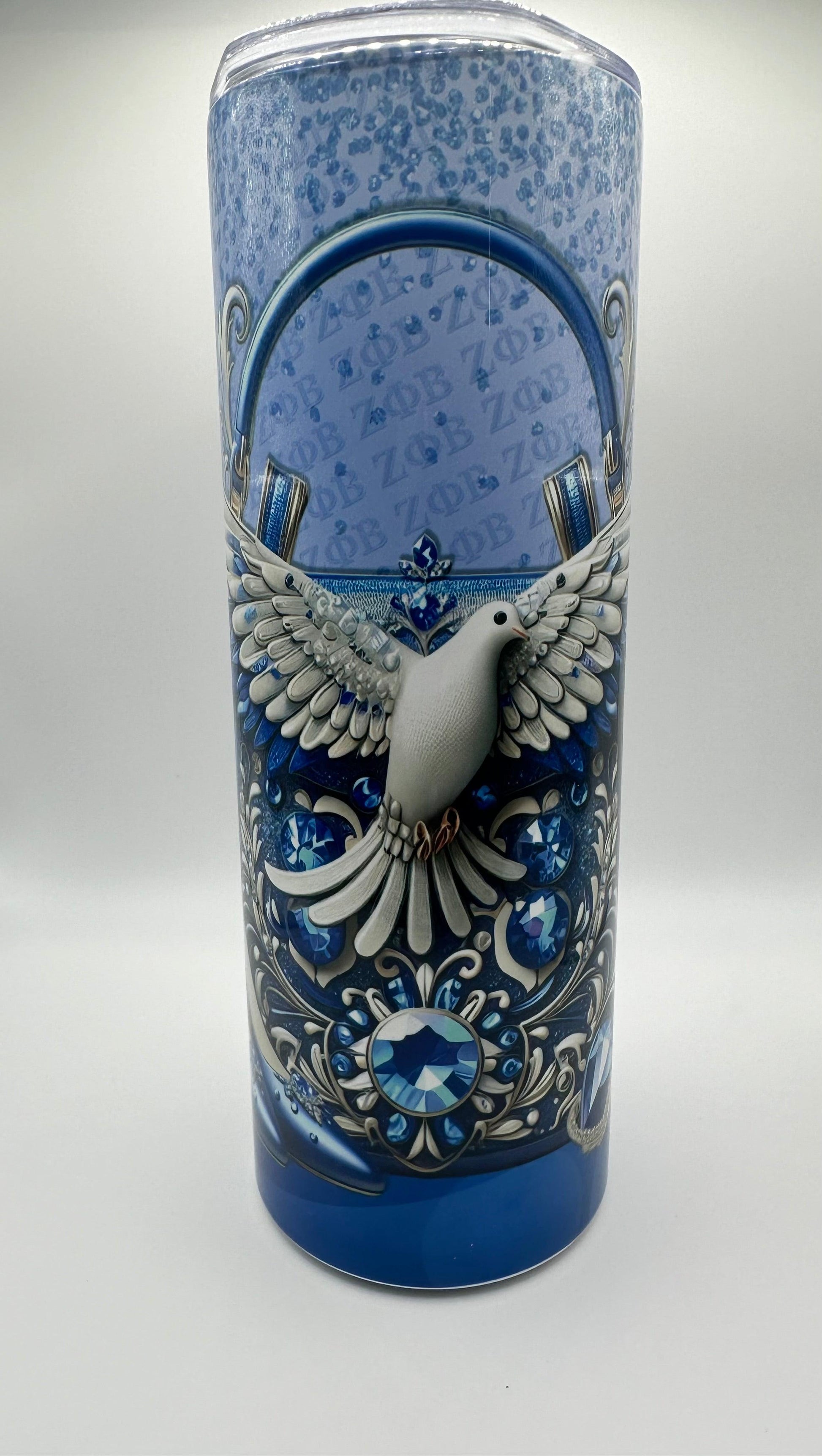 Zeta Phi Beta Sorority 20oz Stainless Steel Tumbler - Uneek Boutique by Dee