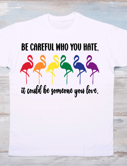 Be Careful who you Hate LGBTQ Graphic T-Shirt