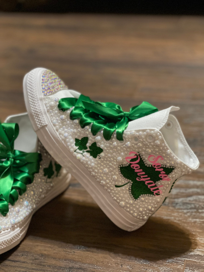 Alpha Kappa Alpha Sorority Bling Converse