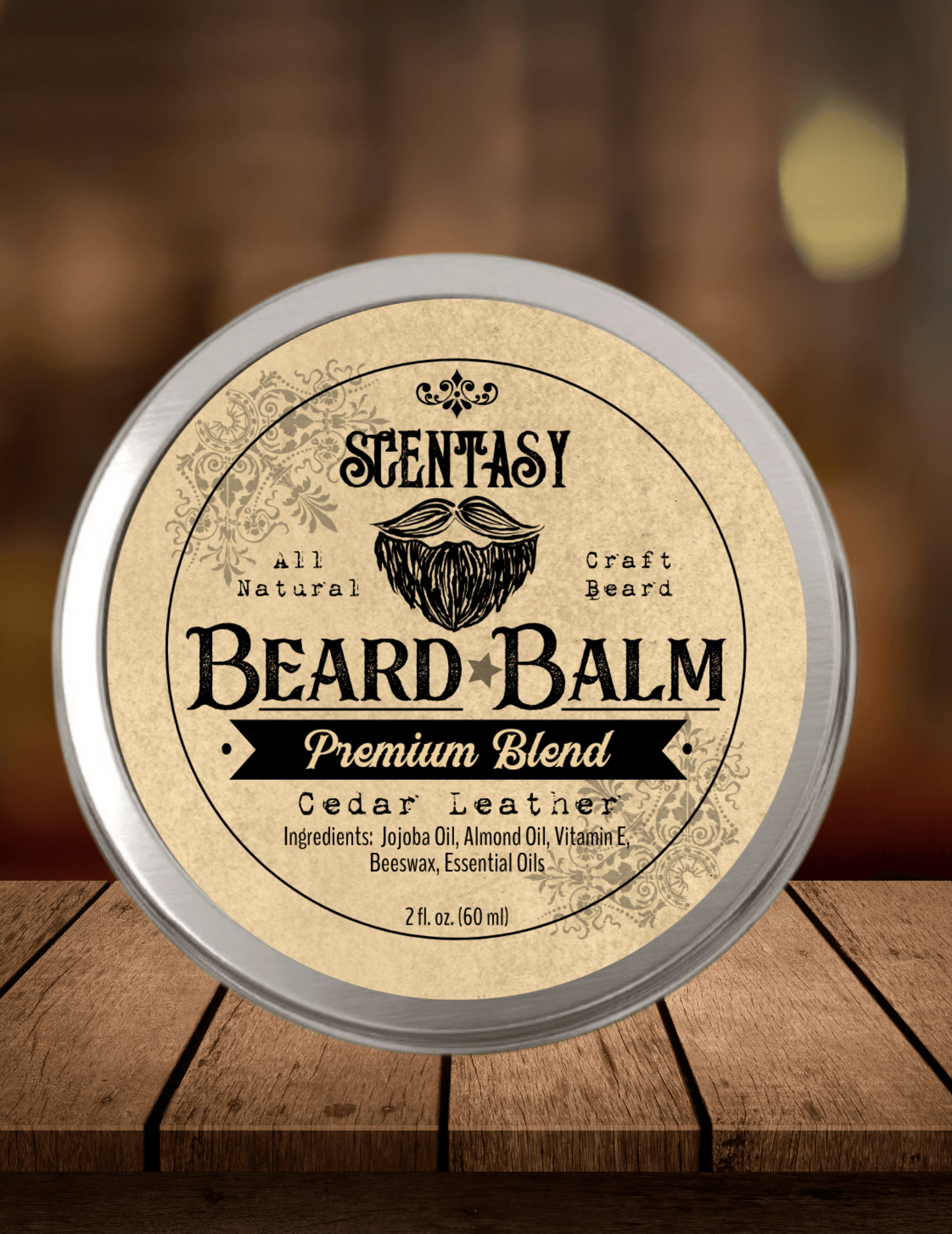 Beard Balm Cedar Leather 2oz - Uneek Boutique by Dee