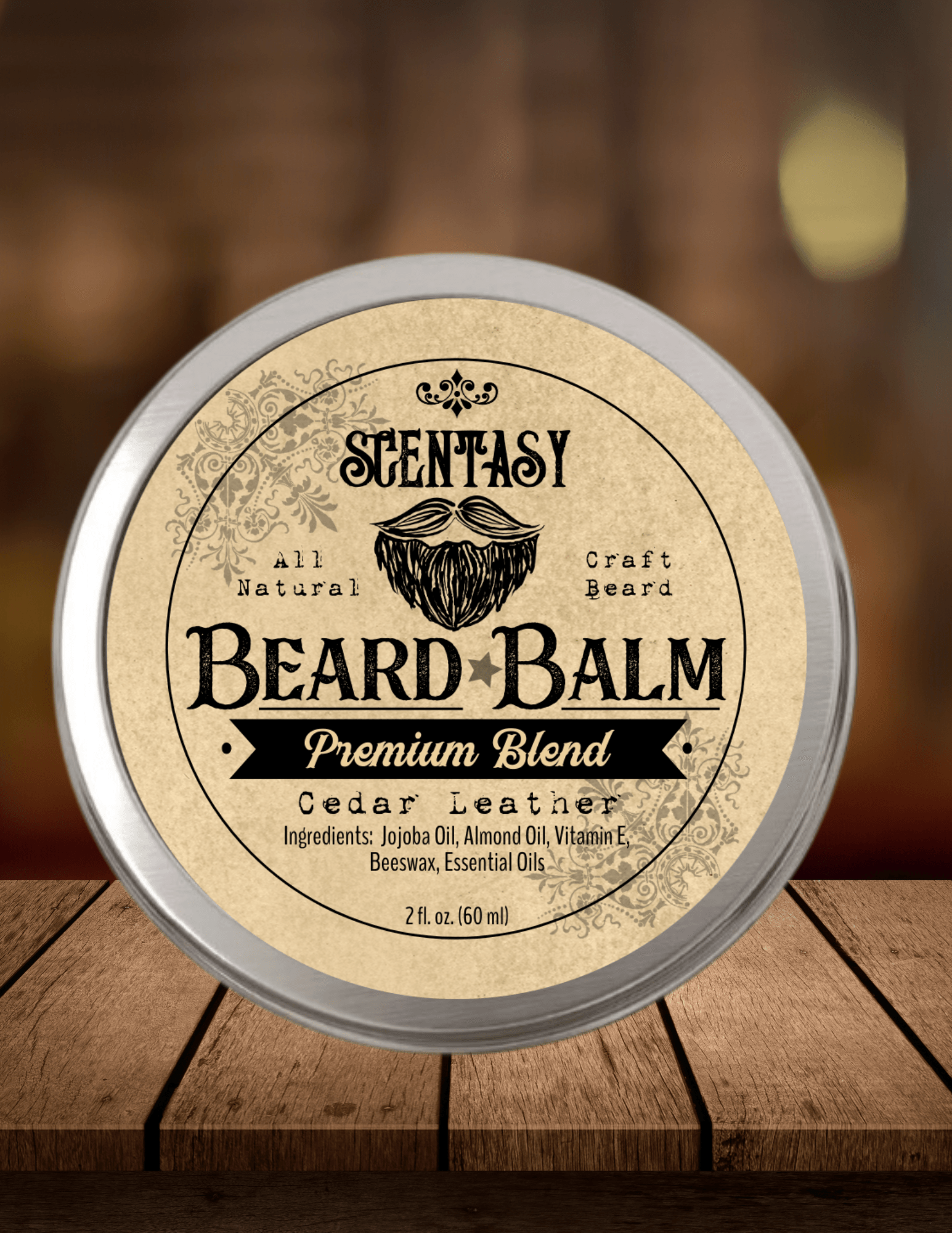 Beard Balm Cedar Leather 2oz - Uneek Boutique by Dee