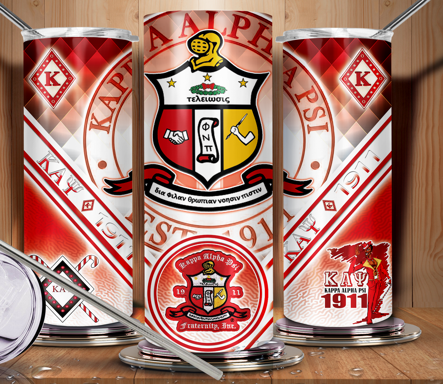 Kappa Alpha Psi Fraternity 20 oz. Stainless Steel Tumbler - Uneek Boutique by Dee