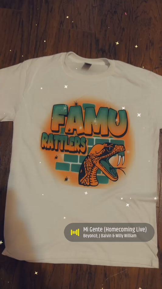 FAMU Rattler Airbrush Graphic T-Shirt