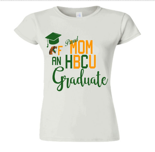 Proud Mom of an HBCU Graduate Graphic T-Shirt - Uneek Boutique by Dee